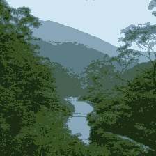 Colour segmentation map